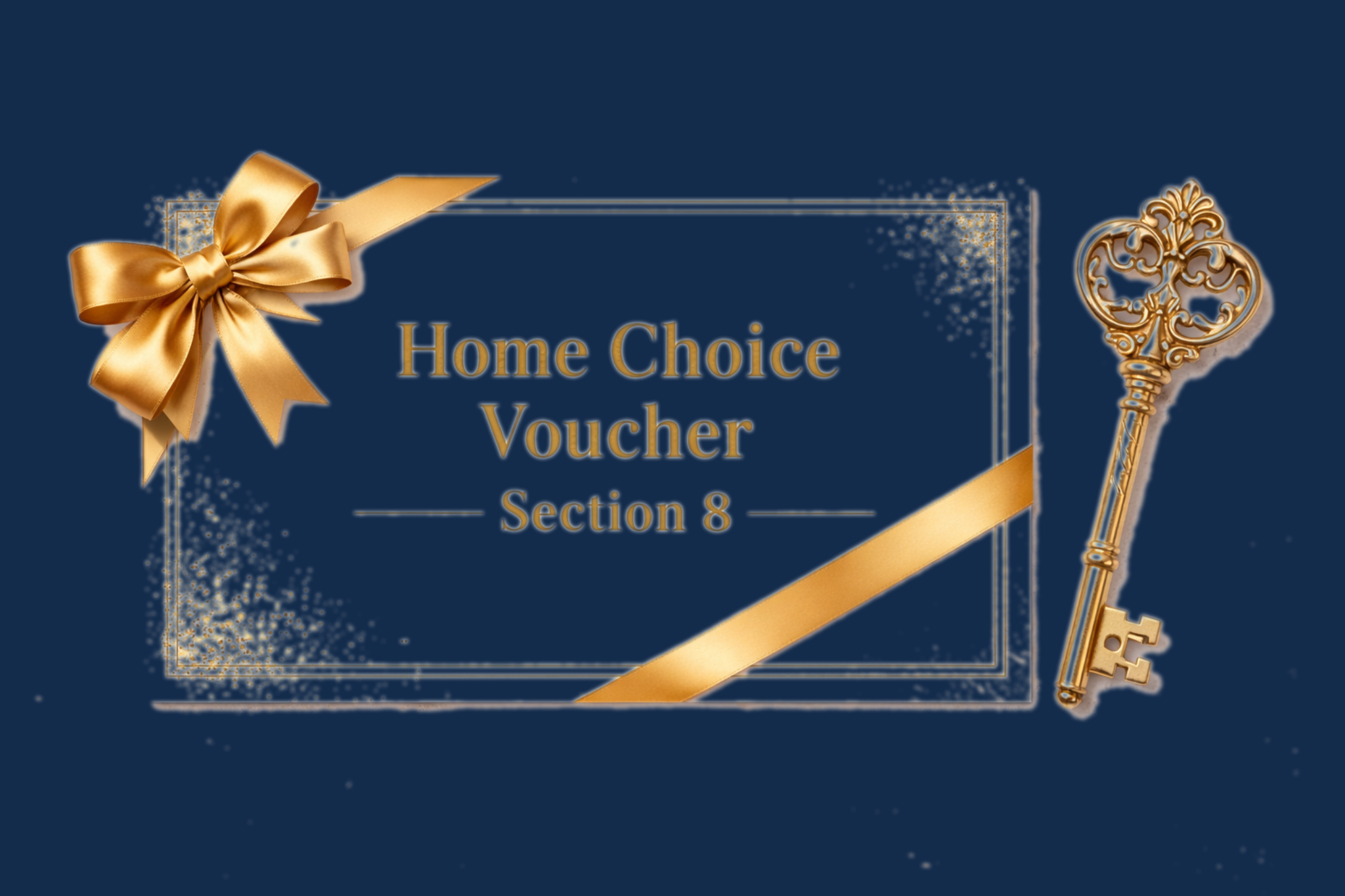 Home Choice Voucher Section 8 with a gold key